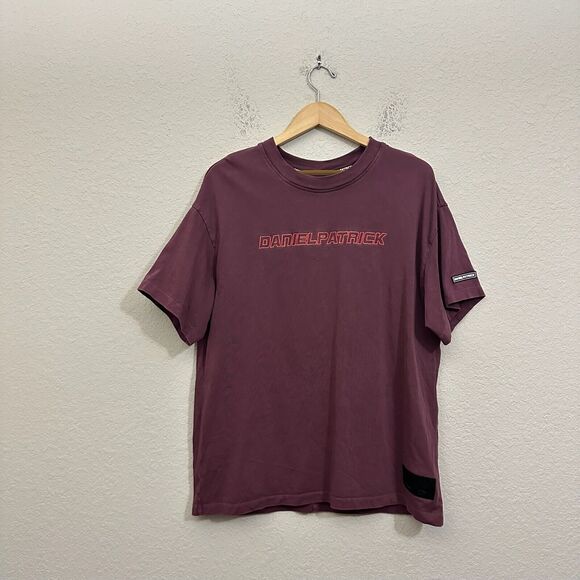 ADIDAS x DANIEL PATRICK x JAMES HARDEN T-Shirt Burgundy Short Sleeve Tee - Picture 3 of 10